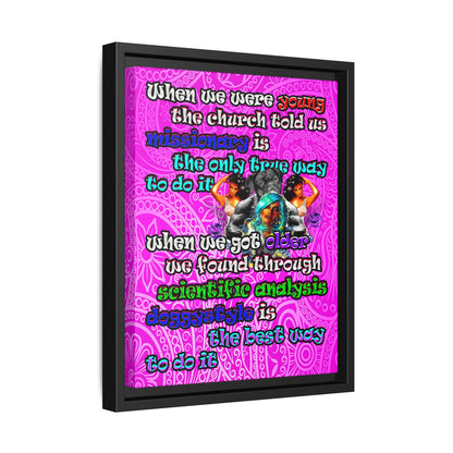 doggystyle - framed canvas art (pink swirl)
