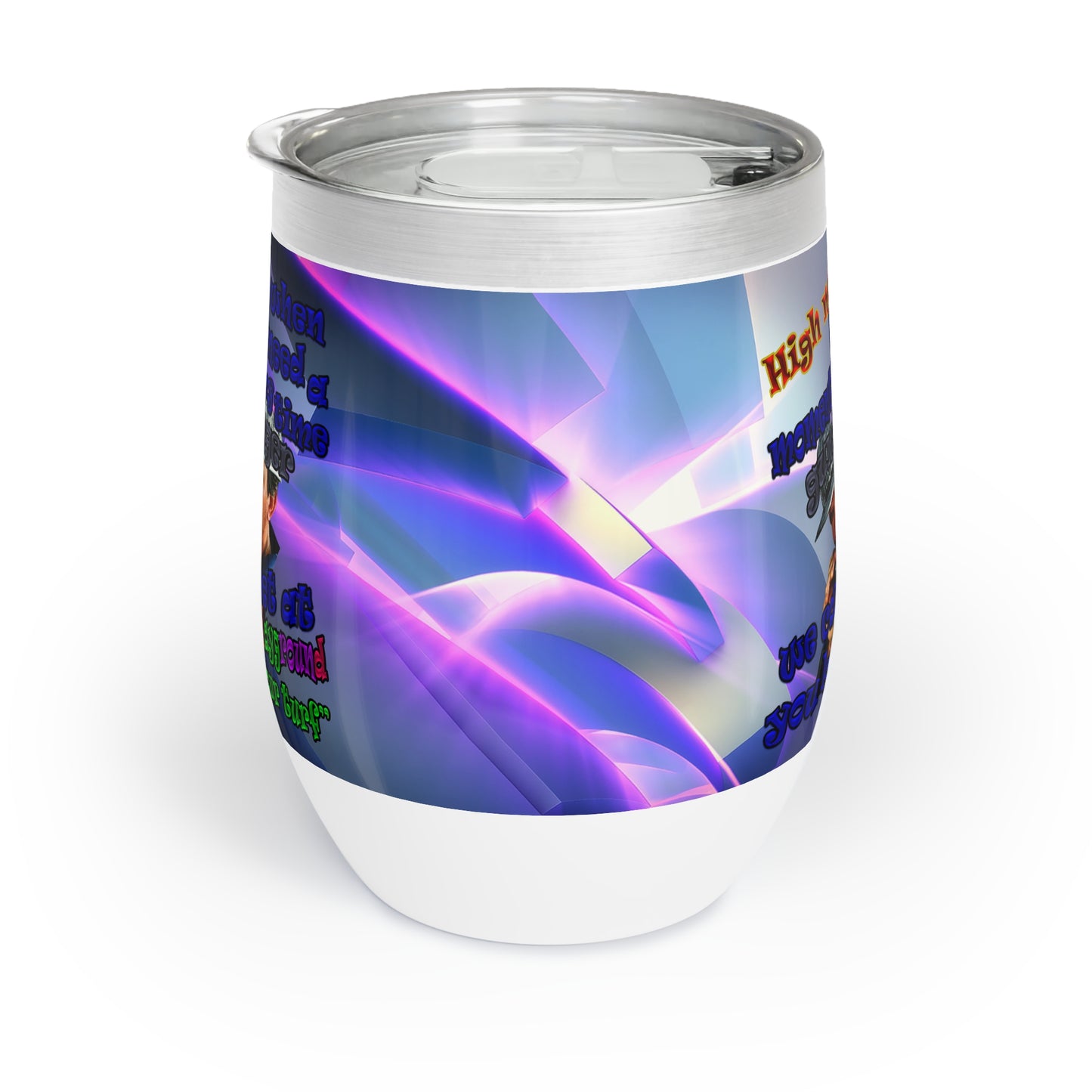 high noon - Chill Wine Tumbler (grey-pink wave)