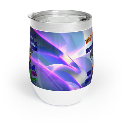 high noon - Chill Wine Tumbler (grey-pink wave)