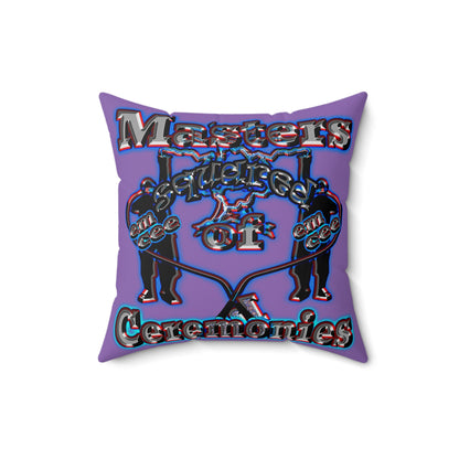 em cee squared - Spun Polyester Square Pillow - (light purple)