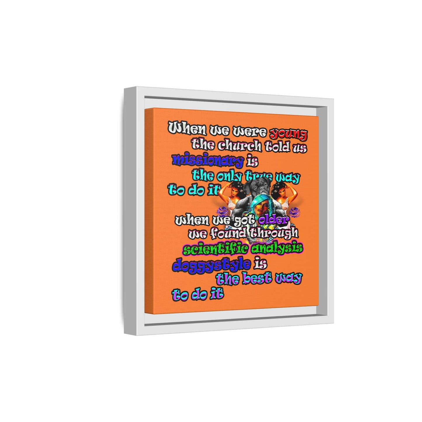 doggystyle - framed canvas art (crusta)