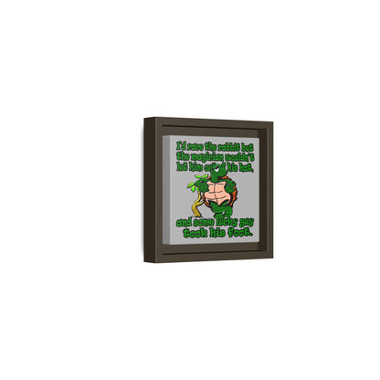 turtle race - framed canvas art (light grey)
