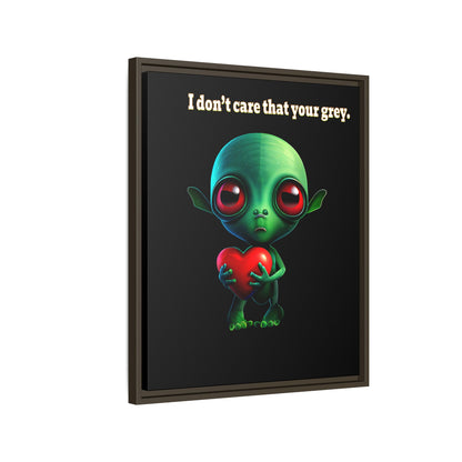 I don't care that your grey - framed canvas art (black)