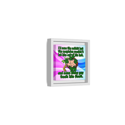turtle race - framed canvas art (light blue-pink wave)