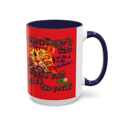 schrodinger's cat - Accent Mug (red)