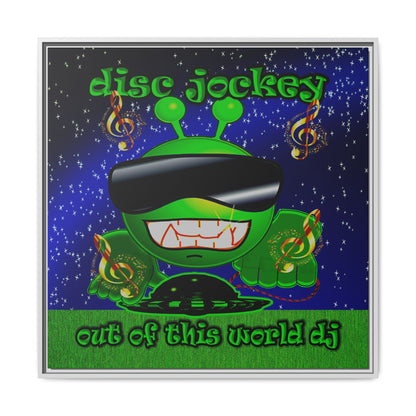disc jockey - framed canvas art ('snoops' background)