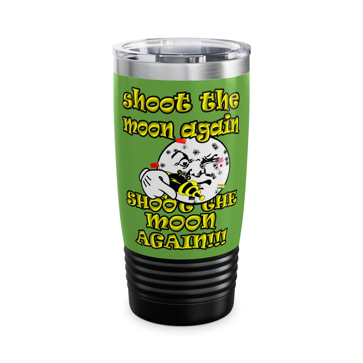 shoot the moon again - Ringneck Tumbler, 20oz (green)