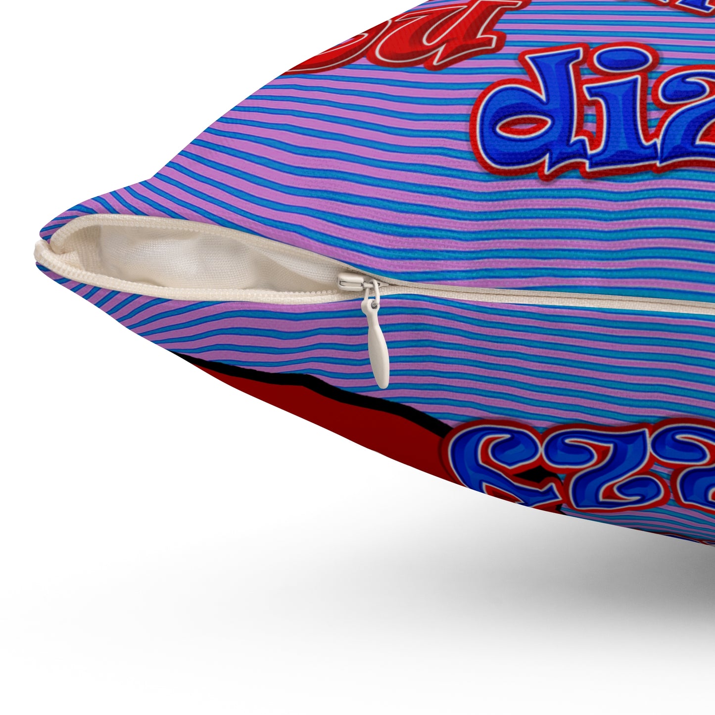 santa's shoes - Spun Polyester Square Pillow - (light blue-purple wave)