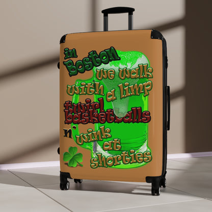 celtics logo - Suitcase (light brown)