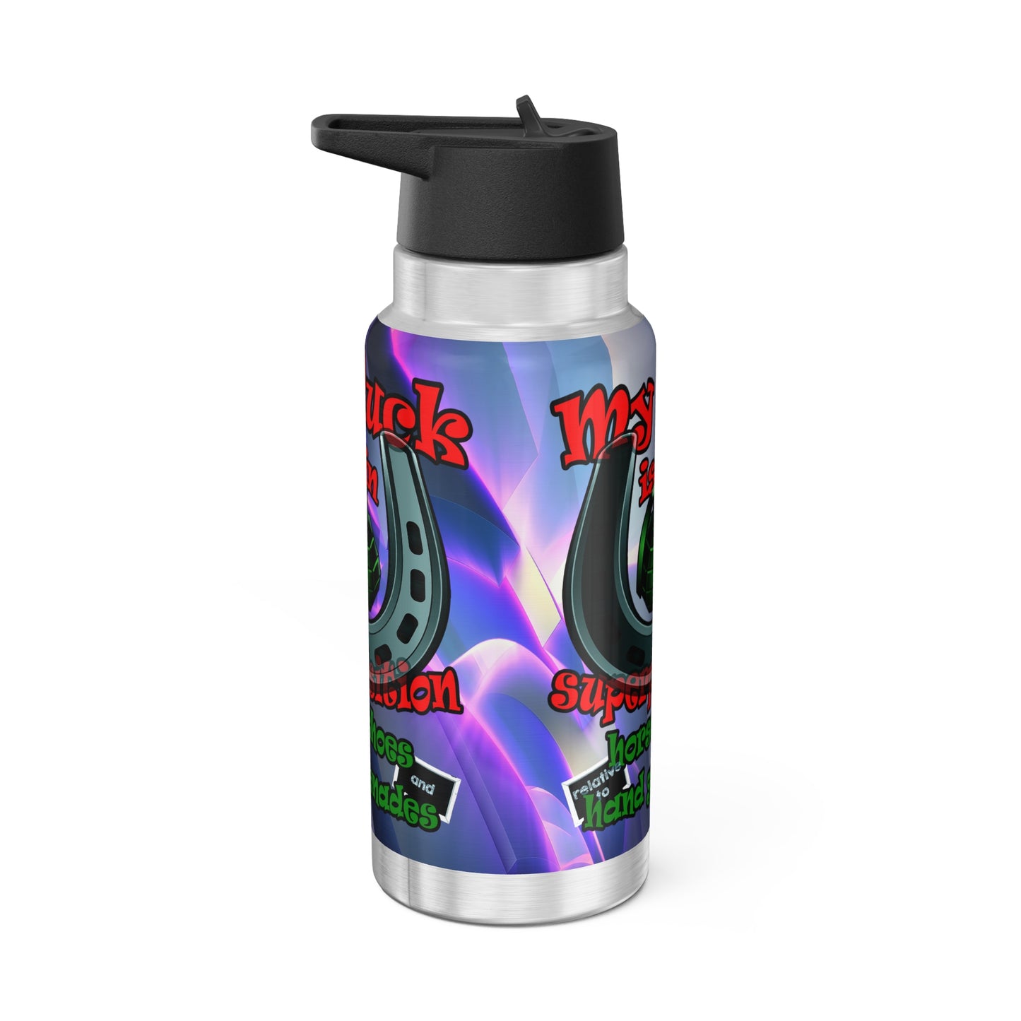 my luck - Gator Tumbler, 32oz  (grey-pink wave)
