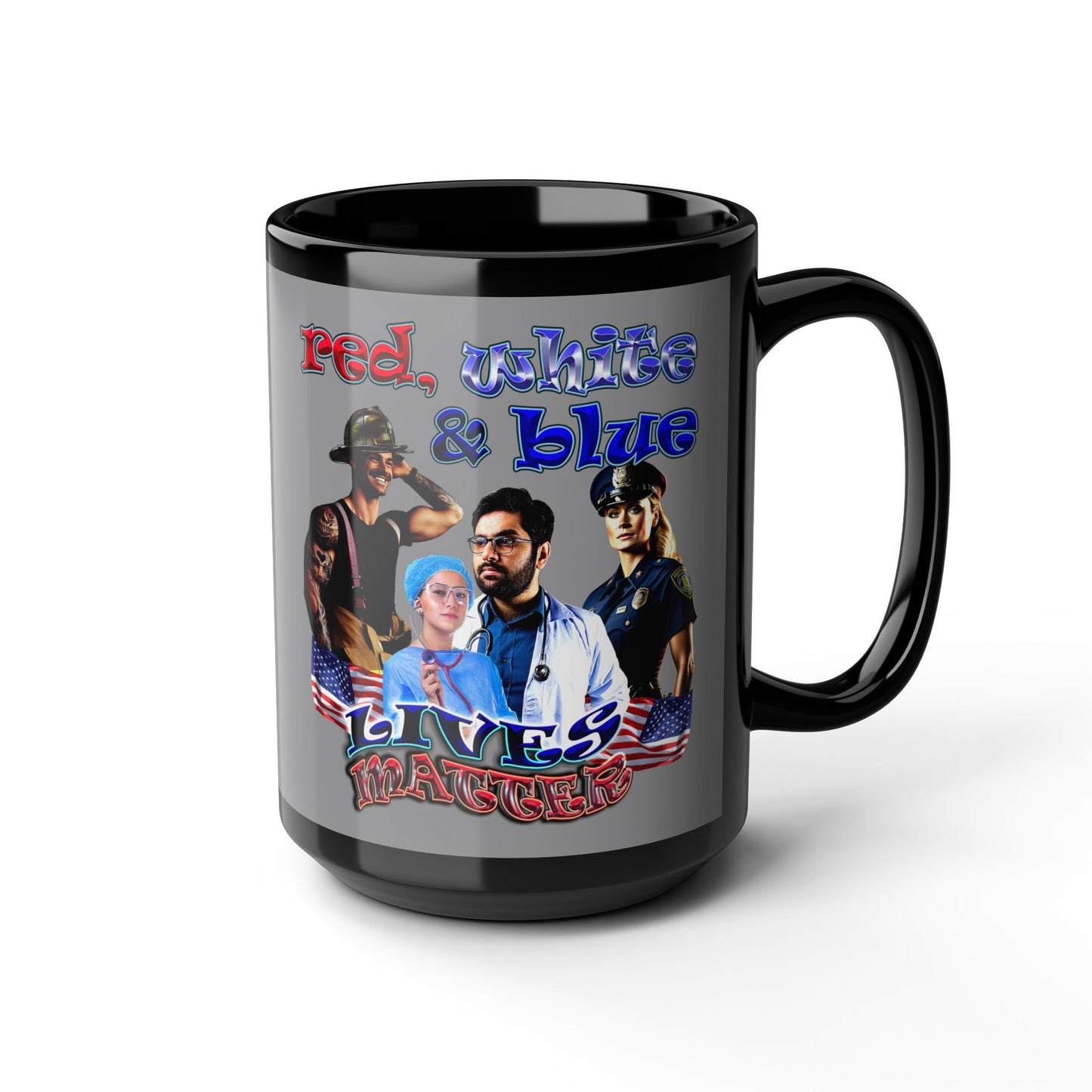 rw&b lives matter - Black Mug (grey)