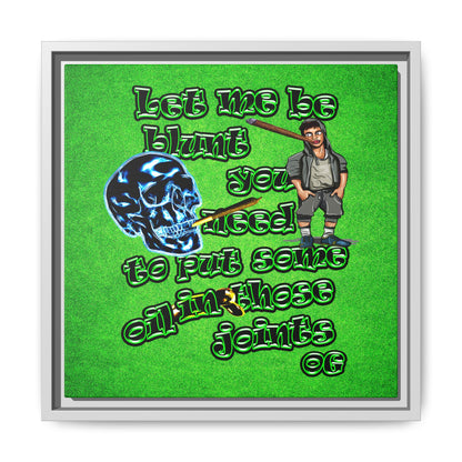 og - framed canvas art (green turf)