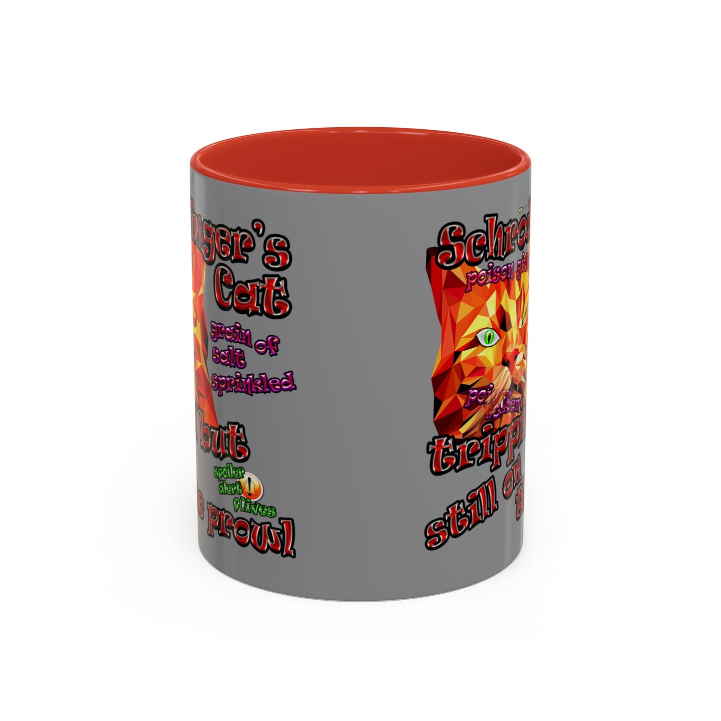 schrodinger's cat - Accent Mug (grey)