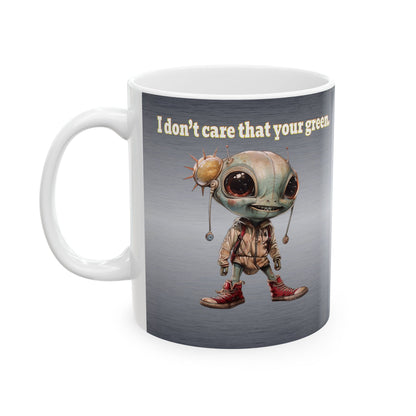 I don't care that your grey - White Mug (brushed nickel)