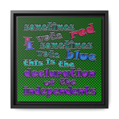 declaration of the independents - framed canvas art (logo green)