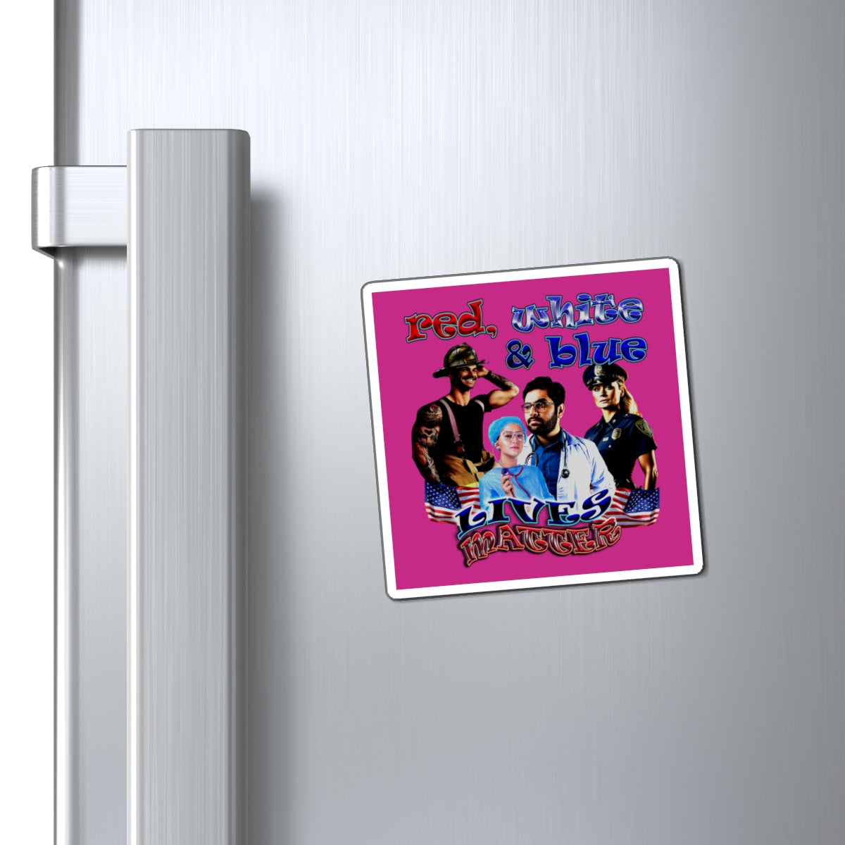 rw&b lives matter - Magnets - (pink)