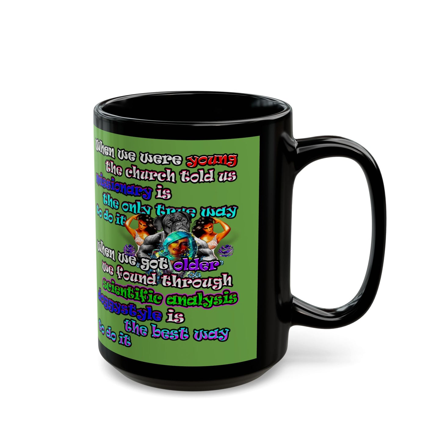 doggystyle - Black Mug (green)