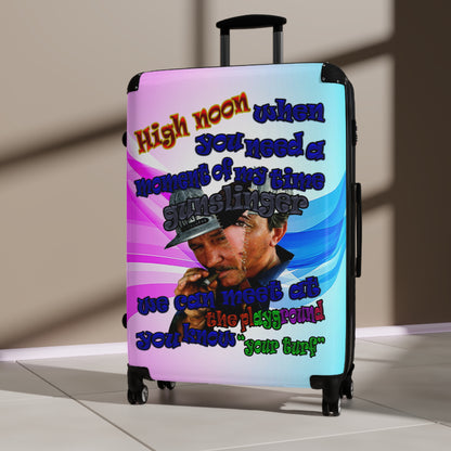 high noon - Suitcase (light blue-pink wave)