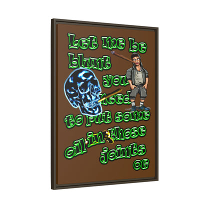 og - framed canvas art (brown)