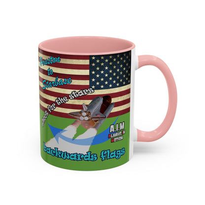 shoot for the stars - Accent Mug (green)
