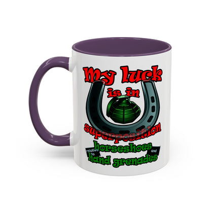 my luck - Accent Mug (white)