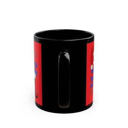 santa's shoes - Black Mug (red)