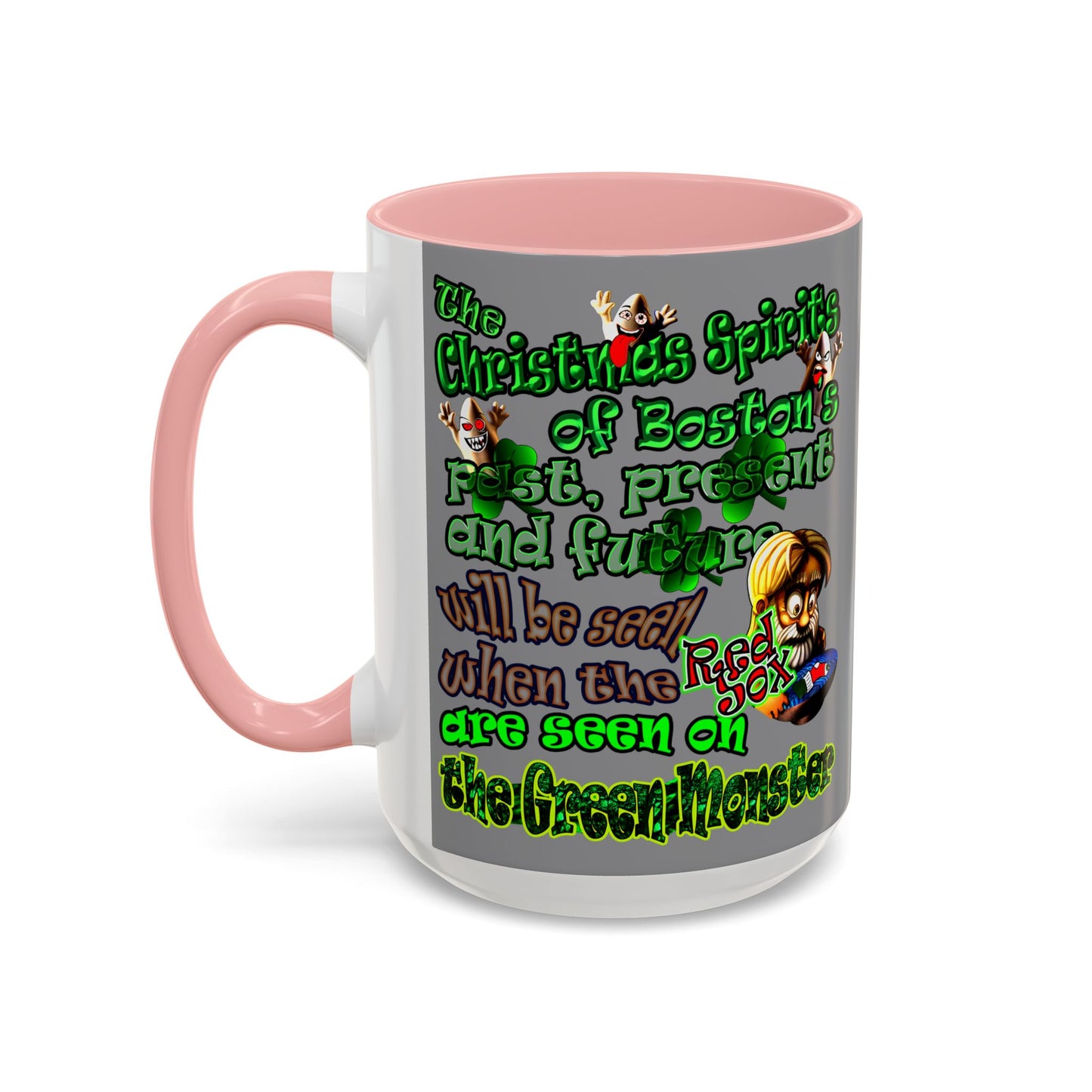 christmas spirits of boston - Accent Mug (grey)