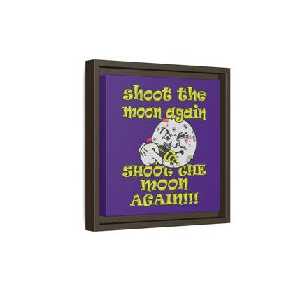shoot the moon again - framed canvas art (purple)