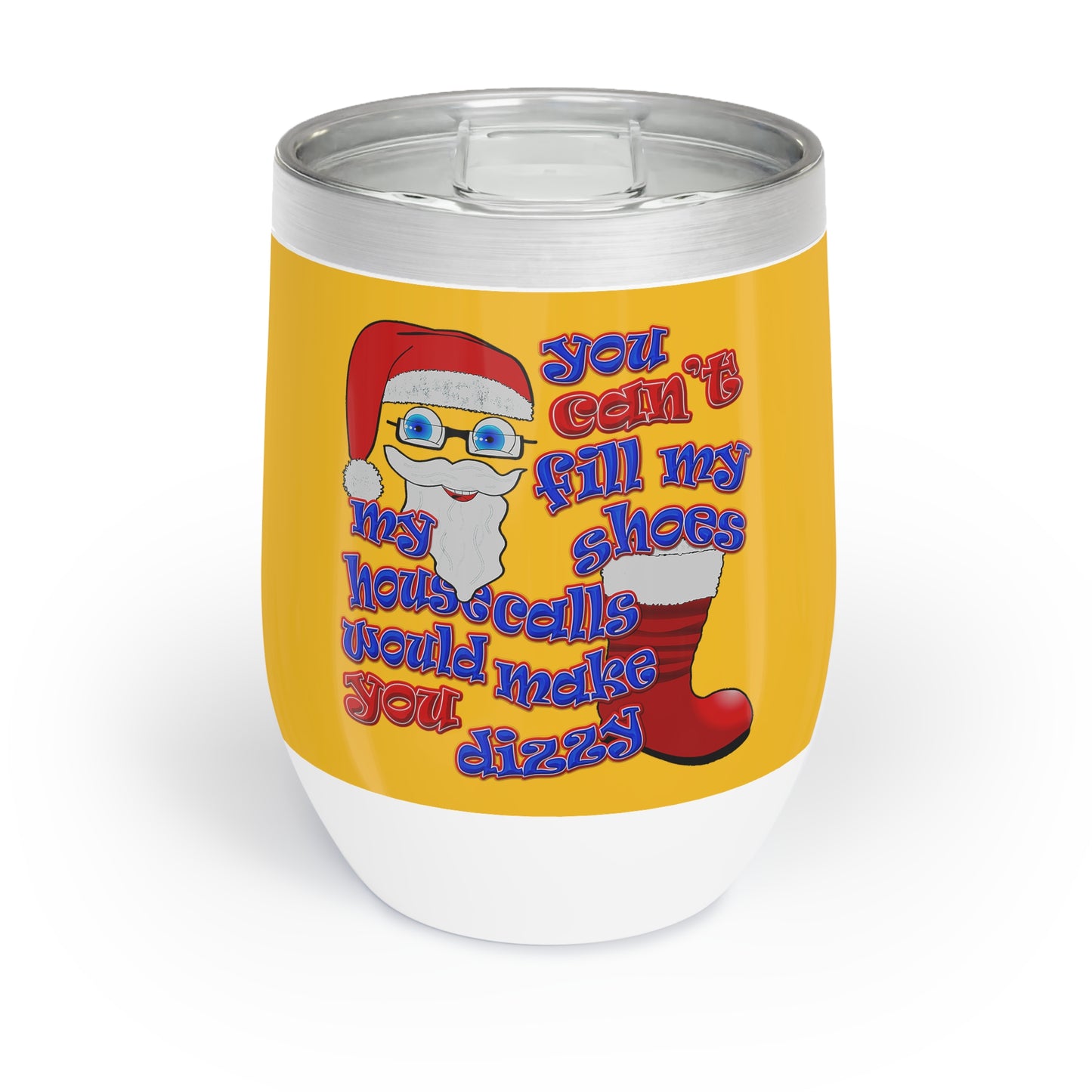 santa's shoes - Chill Wine Tumbler (yellow)