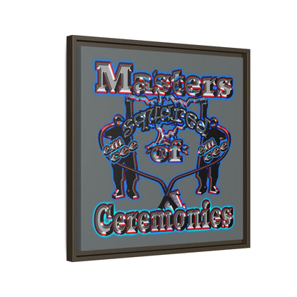 em cee squared - framed canvas art (dark grey)