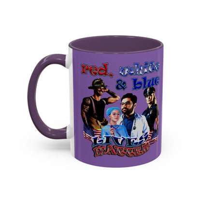 rw&b lives matter - Accent Mug (light purple)
