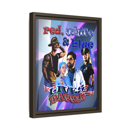 rw&b lives matter - framed canvas art (grey-pink wave)