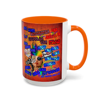 drop the beat - Accent Mug (burnt orange)