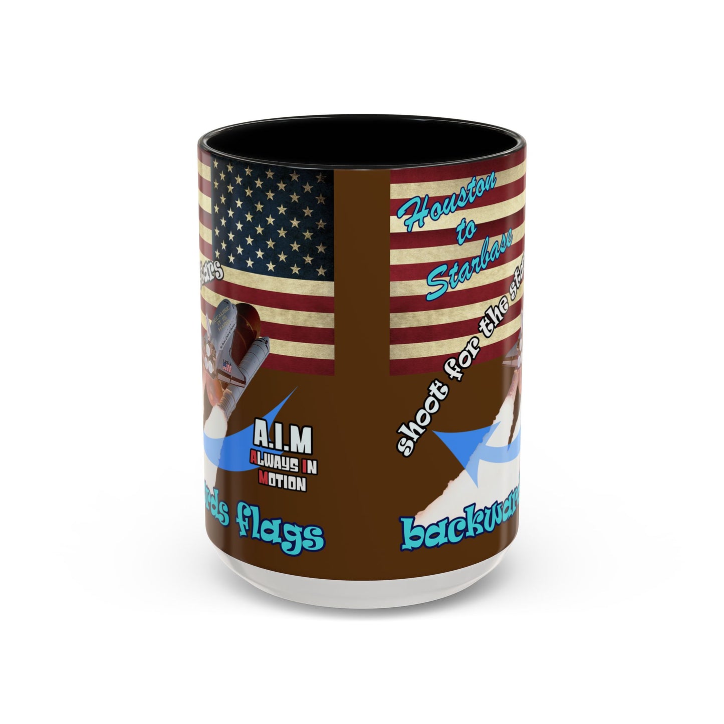 shoot for the stars - Accent Mug (brown)