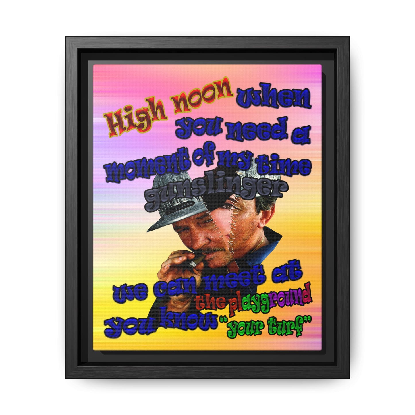 high noon - framed canvas art (color blur)