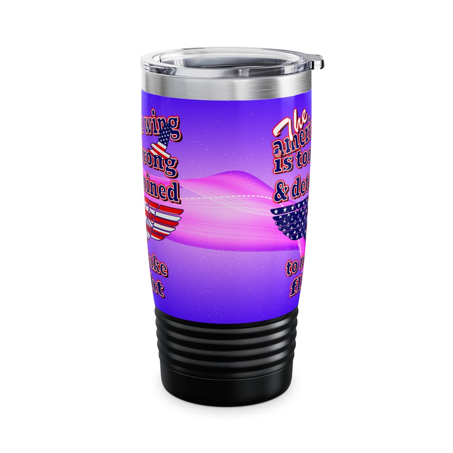 american wing - Ringneck Tumbler, 20oz (purple-pink wave)