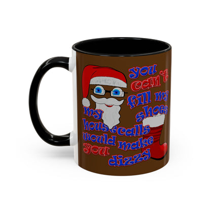 santa's shoes - Accent Mug (brown)