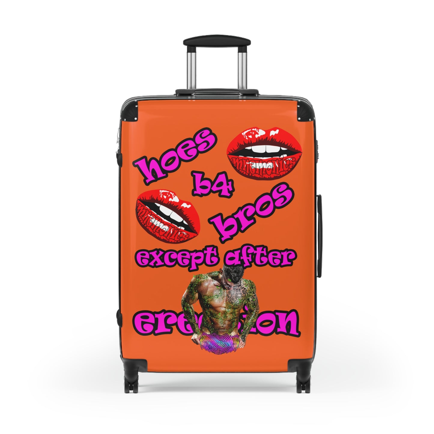 hoes b4 bros - Suitcase (orange)