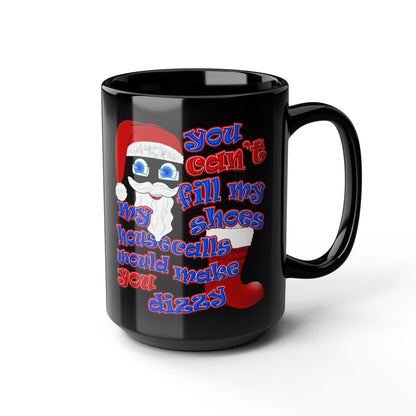 santa's shoes - Black Mug (black)