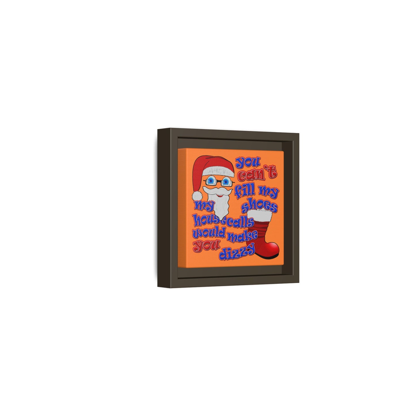santa's shoes - framed canvas art (crusta)