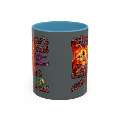 schrodinger's cat - Accent Mug (dark grey)
