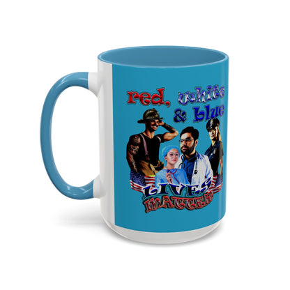 rw&b lives matter - Accent Mug (turquoise)