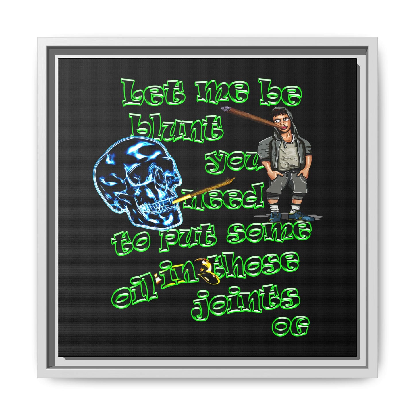og - framed canvas art (black)