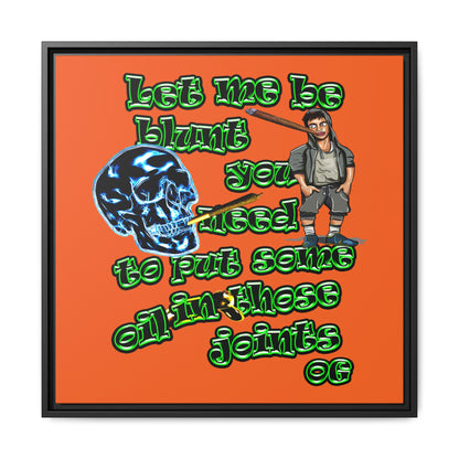 og - framed canvas art (orange)