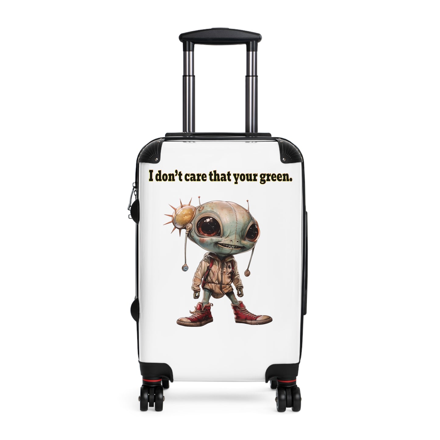 I don't care that your green - Suitcase (white)