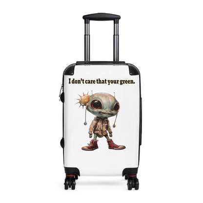 I don't care that your green - Suitcase (white)