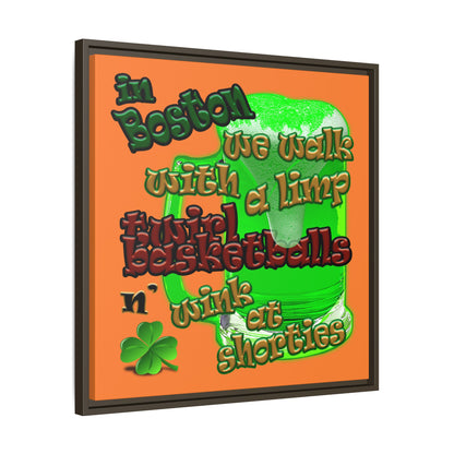celtics logo - framed canvas art (crusta)