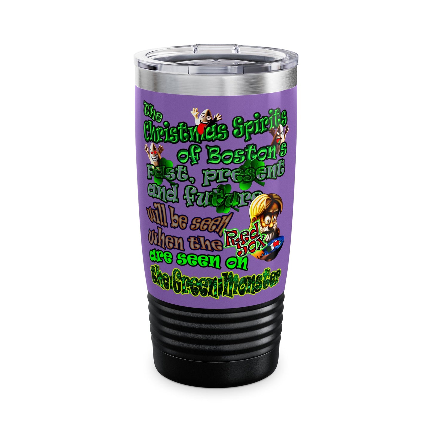 christmas spirits of boston - Ringneck Tumbler, 20oz (light purple)