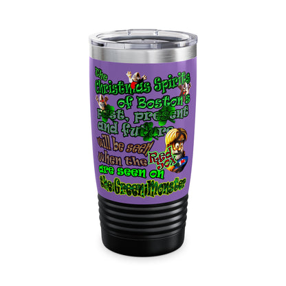 christmas spirits of boston - Ringneck Tumbler, 20oz (light purple)