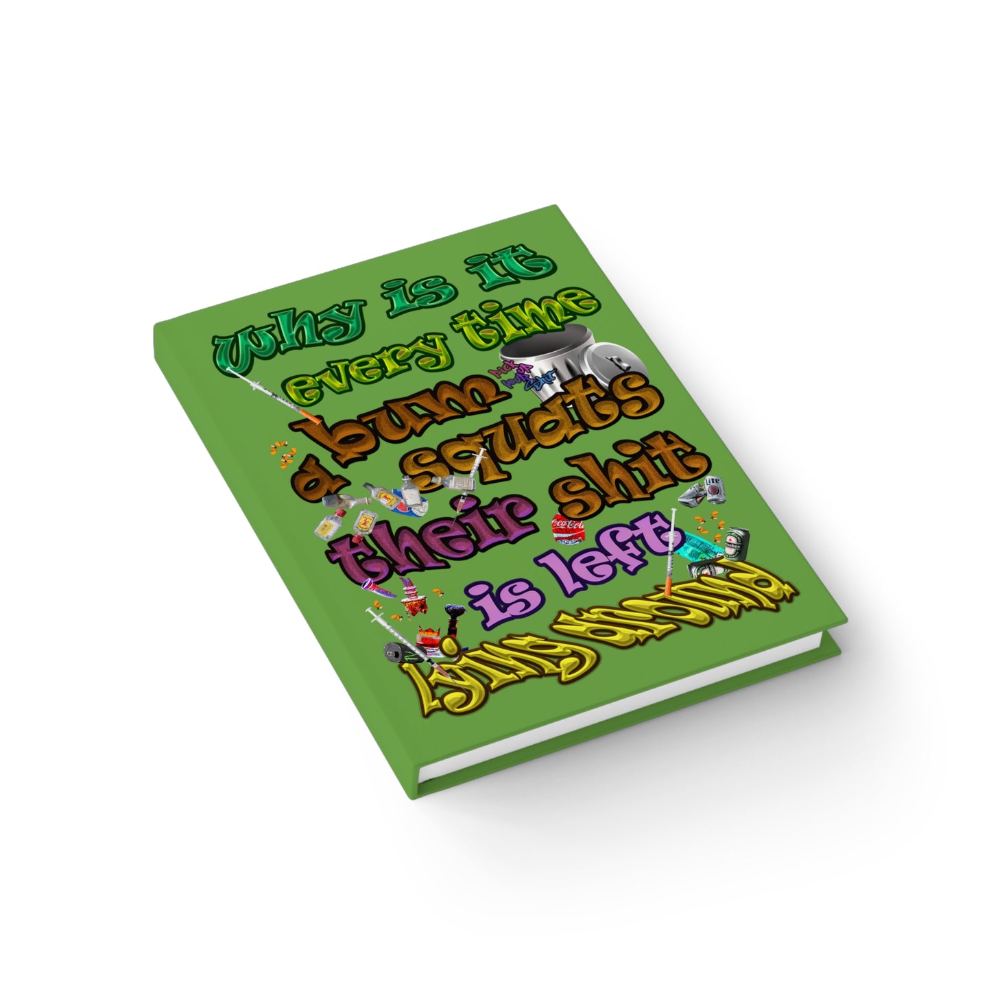 the bum's shit - journal-blank (green)